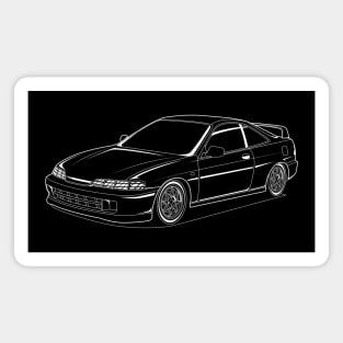 Jdm integra white line Magnet